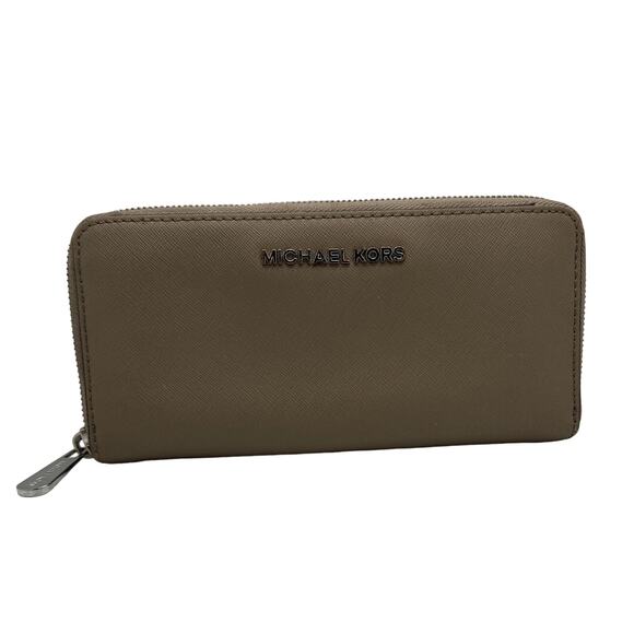 MICHAEL KORS Taupe Zip Around Wallet - Picture 10 of 10